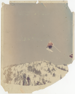 Dean Roberts catches big air at Alta in 1963