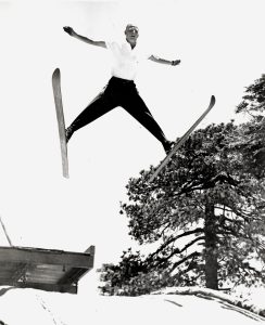 Alan Engen Exhibition Jumping at Mt. Baldy, California, 1959
