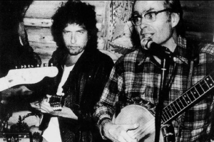 Bill Briggs and Bob Dylan entertaining