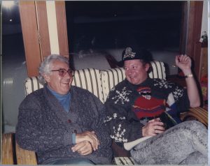 Craig Badami and his father, Nick, relaxing at home in Park City – circa 1980s.