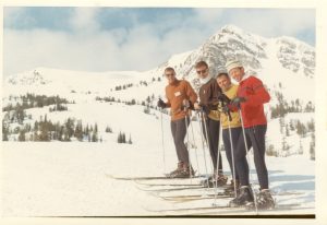 Dick Mitchell at Snowbasin with members of the USAF European Ski Team – 1967