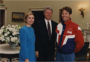 John Aalberg with the Clintons