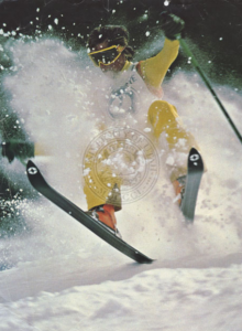 Karen Huntoon freestyle skiing at Park West, circa 1970s-80s