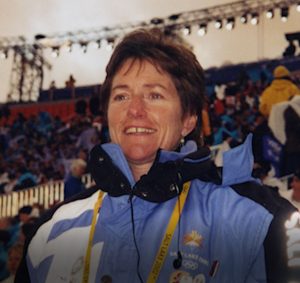 Meeche White during the Salt Lake 2002 Winter Olympic Games