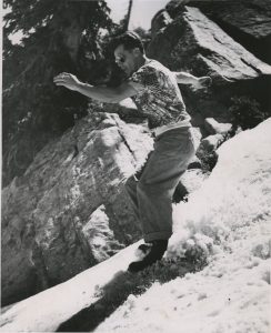 Mel Fletcher glasading at Brighton, 1953.