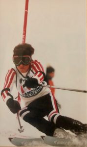 Twelve-year-old Erik Schlopy at a race in Cannon Mountain, New Hampshire, 1984.