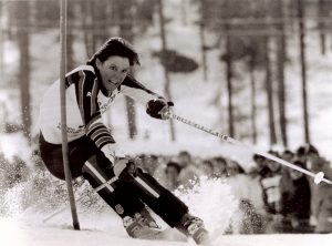 1st place winner, Christin Cooper, of the 1982 World Cup Finals Slalom