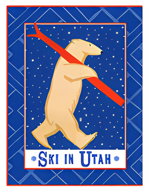 Notecard - Ski in Utah Polar Bear