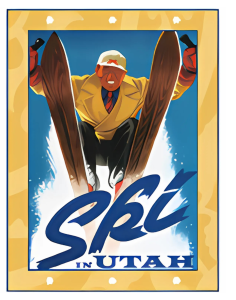 Notecard - Ski In Utah Man